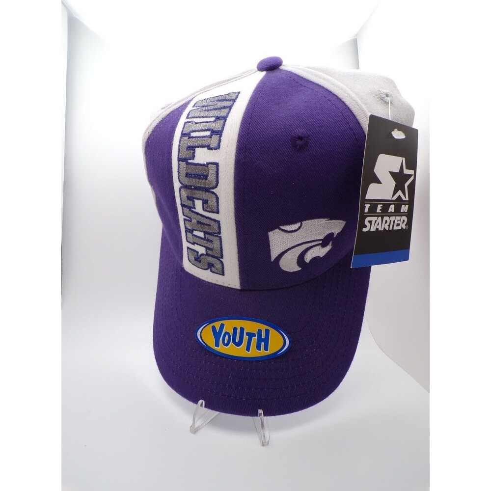 Starter Kansas State Wildcats Youth Boys Baseball Cap Strapback Purple White
